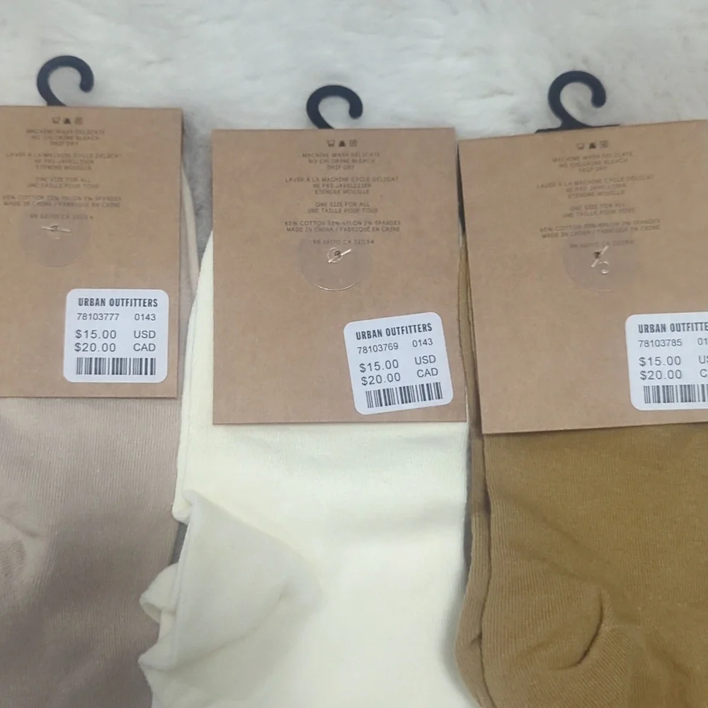 URBAN OUTFITTERS Set of 3 Icon Crew Socks ~ NWT